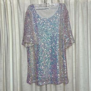 White sequin tunic